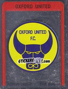 Sticker Oxford United Badge - UK Football 1986-1987 - Panini