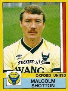 Sticker Malcolm Shotton - UK Football 1986-1987 - Panini