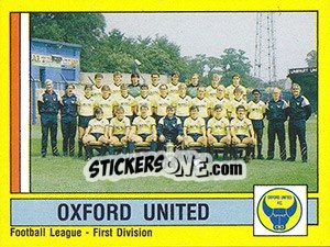 Cromo Team Photo - UK Football 1986-1987 - Panini