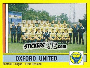 Sticker Team Photo - UK Football 1986-1987 - Panini