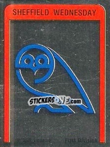 Cromo Sheffield Wednesday Badge - UK Football 1986-1987 - Panini