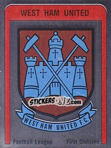 Sticker West Ham United Badge - UK Football 1986-1987 - Panini
