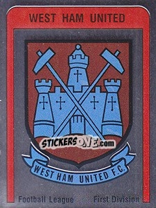 Sticker West Ham United Badge - UK Football 1986-1987 n. 359 - Panini