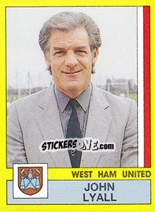 Sticker John Lyall - UK Football 1986-1987 - Panini