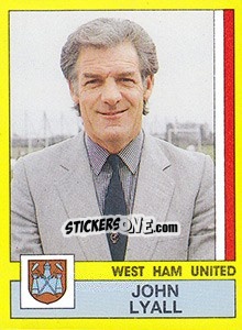 Sticker John Lyall - UK Football 1986-1987 n. 360 - Panini