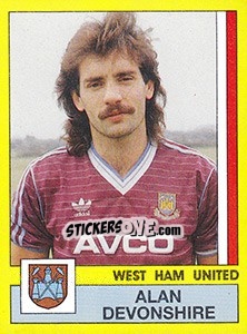 Sticker Alan Devonshire - UK Football 1986-1987 - Panini