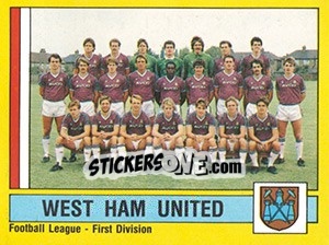 Sticker Team Photo - UK Football 1986-1987 - Panini