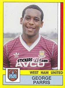 Sticker George Parris - UK Football 1986-1987 - Panini