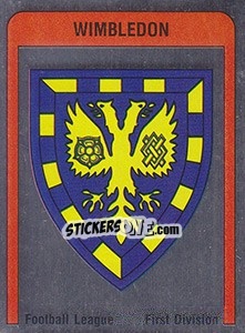 Sticker Wimbledon Badge - UK Football 1986-1987 - Panini