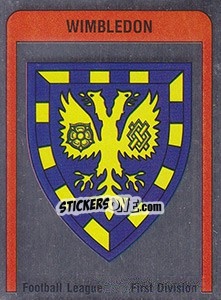 Sticker Wimbledon Badge - UK Football 1986-1987 n. 375 - Panini