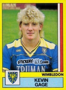 Sticker Kevin Gage - UK Football 1986-1987 - Panini