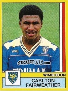 Cromo Carlton Fairweather - UK Football 1986-1987 - Panini