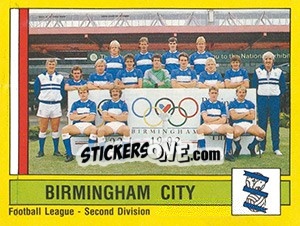 Cromo Birmingham Team - UK Football 1986-1987 - Panini