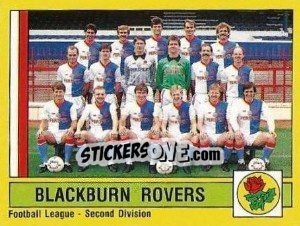 Sticker Blackburn Rovers Team - UK Football 1986-1987 - Panini