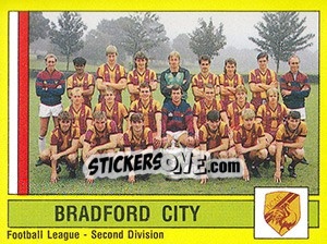Figurina Bradford City Team - UK Football 1986-1987 - Panini