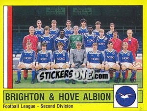 Cromo Brighton & Hove Albion Team - UK Football 1986-1987 - Panini