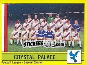 Cromo Crystal Palace Team - UK Football 1986-1987 - Panini