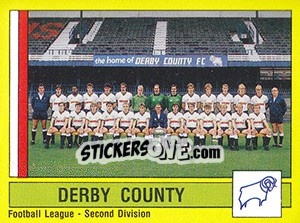 Figurina Derby County Team - UK Football 1986-1987 - Panini