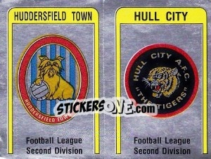 Sticker Huddersfield/Hull Badge - UK Football 1986-1987 n. 425 - Panini