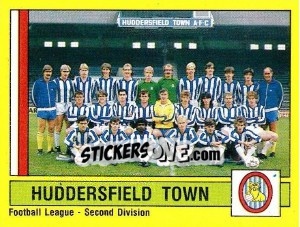 Figurina Huddersfield Town Team - UK Football 1986-1987 - Panini