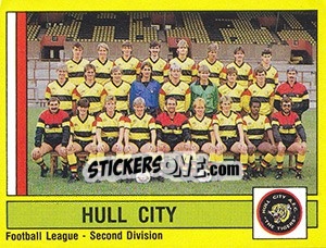Cromo Hull City Team - UK Football 1986-1987 - Panini