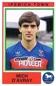 Figurina Mich D'Avray - UK Football 1984-1985 - Panini