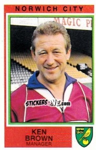 Sticker Ken Brown - UK Football 1984-1985 - Panini