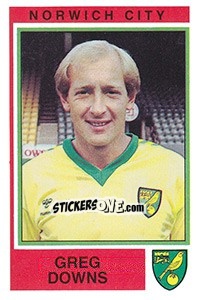 Sticker Greg Downs - UK Football 1984-1985 - Panini