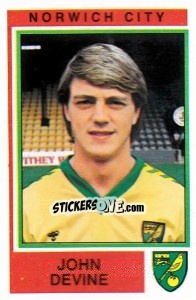 Sticker John Devine - UK Football 1984-1985 n. 190 - Panini