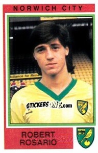 Figurina Robert Rosario - UK Football 1984-1985 - Panini