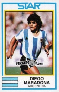 Sticker Diego Maradona - UK Football 1984-1985 - Panini