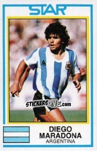 Sticker Diego Maradona - UK Football 1984-1985 n. 249 - Panini