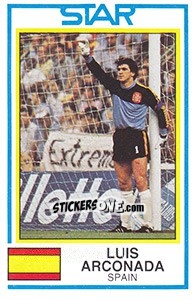 Sticker Luis Arcanada - UK Football 1984-1985 - Panini