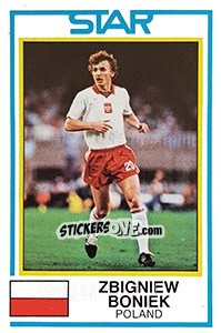 Cromo Zbigniew Boniek - UK Football 1984-1985 - Panini