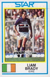 Sticker Liam Brady - UK Football 1984-1985 n. 254 - Panini