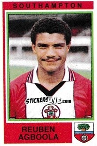 Sticker Reuben Agboola - UK Football 1984-1985 - Panini