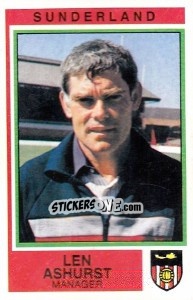 Sticker Len Ashurst - UK Football 1984-1985 - Panini