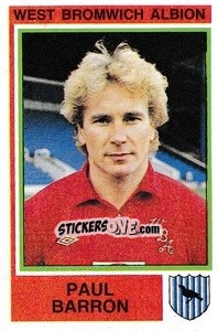 Figurina Paul Barron - UK Football 1984-1985 - Panini