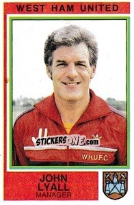 Cromo John Lyall - UK Football 1984-1985 - Panini