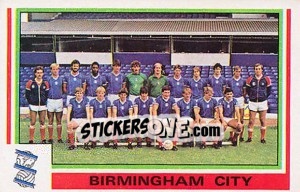 Cromo Birmingham City Team - UK Football 1984-1985 - Panini