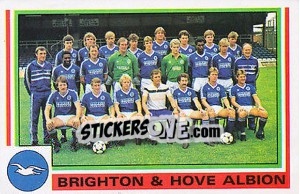 Figurina Brighton & Hove Albion Team - UK Football 1984-1985 - Panini