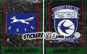 Figurina Cardiff City / Carlisle United Badge - UK Football 1984-1985 - Panini