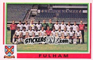 Sticker Fulham Team - UK Football 1984-1985 - Panini
