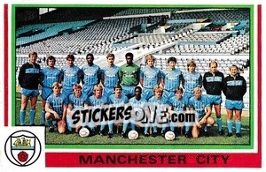 Sticker Manchester City Team - UK Football 1984-1985 - Panini
