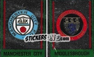 Sticker Manchester City / Middlesbrough Badge - UK Football 1984-1985 n. 413 - Panini