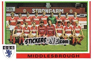 Sticker Middlesbrough Team - UK Football 1984-1985 - Panini