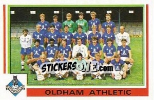 Sticker Oldham Athletic Team - UK Football 1984-1985 - Panini