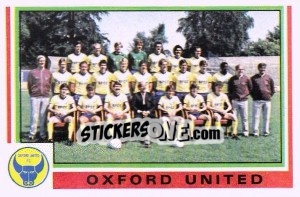 Sticker Oxford United Team - UK Football 1984-1985 - Panini
