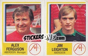 Sticker Alex Ferguson / Jim Leighton - UK Football 1984-1985 n. 439 - Panini