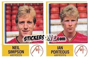 Sticker Neil Simpson / Ian Porteous - UK Football 1984-1985 - Panini